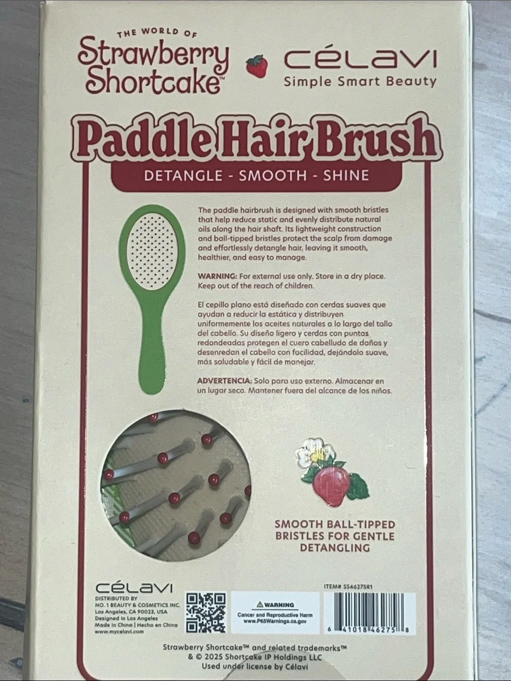 Strawberry Shortcake Green Paddle Detangle Hair Brush